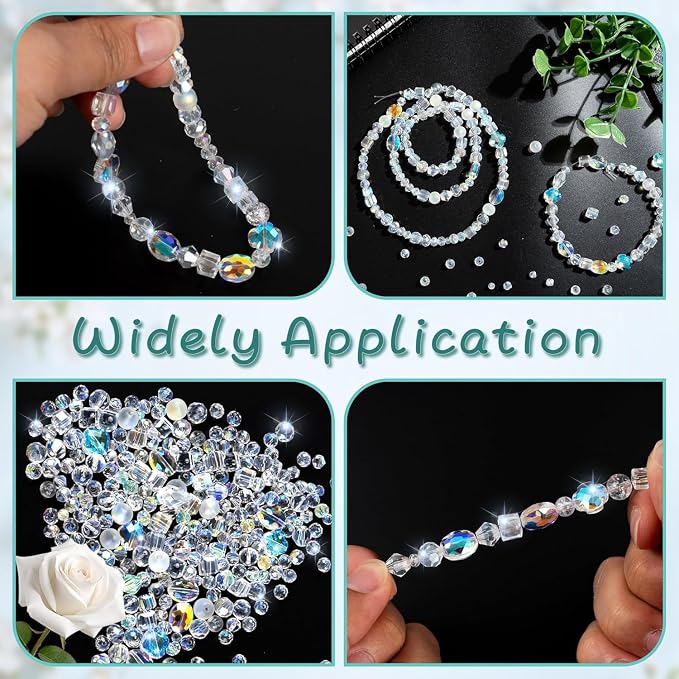 1272Pcs Glass Beads for Jewelry Making, AB Color - Image 5