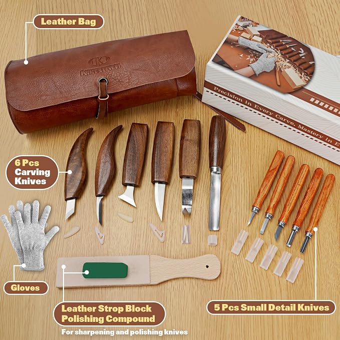 Wood Carving Tools, Wood Whittling Kit - Image 2