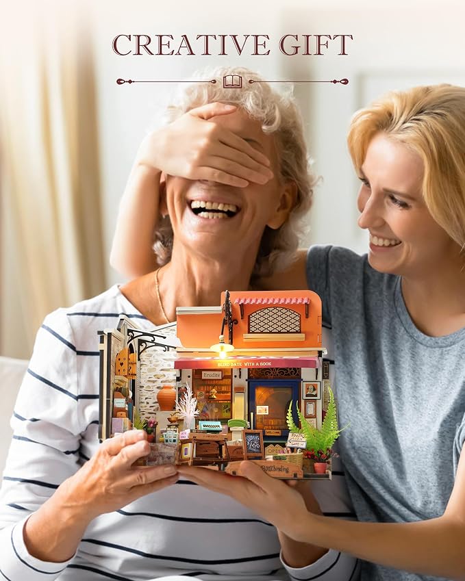 Rolife Bookstore DIY Miniature Dollhouse Kit Creative Gift - Image 6
