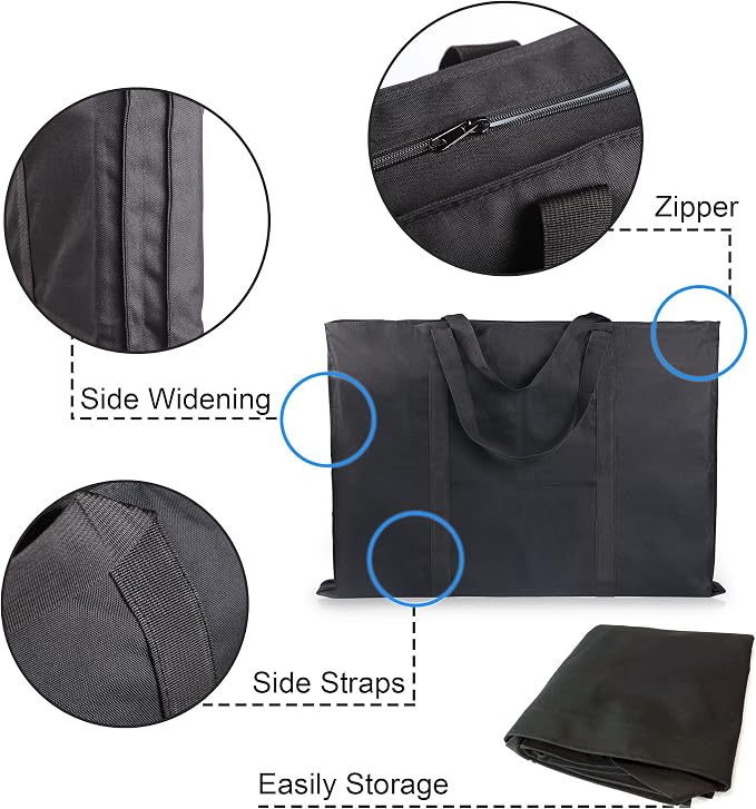 JJRING Dacron Light Weight Art Portfolio Bag, and Drawing - Image 3