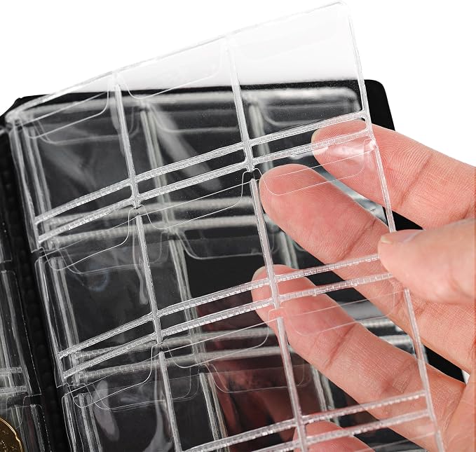 Coin Collection Book Holders for Collectors, 12 Mixed Pages 108 Pockets Coin - Image 6