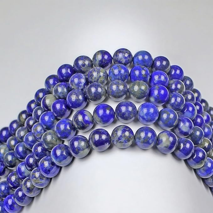 MJDCB Natural Lapis Lazuli Gemstone Loose Beads Round 10mm Energy Stone Healing - Image 6