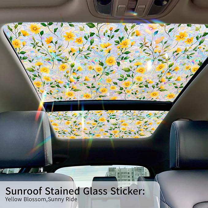 Bloss Flowers Window Privacy Film, Sunroof Decal - Image 9
