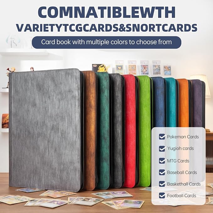 Card Binder 16 Pocket, Premium 1024 Double Sided Pocket Collection Binder - Image 4
