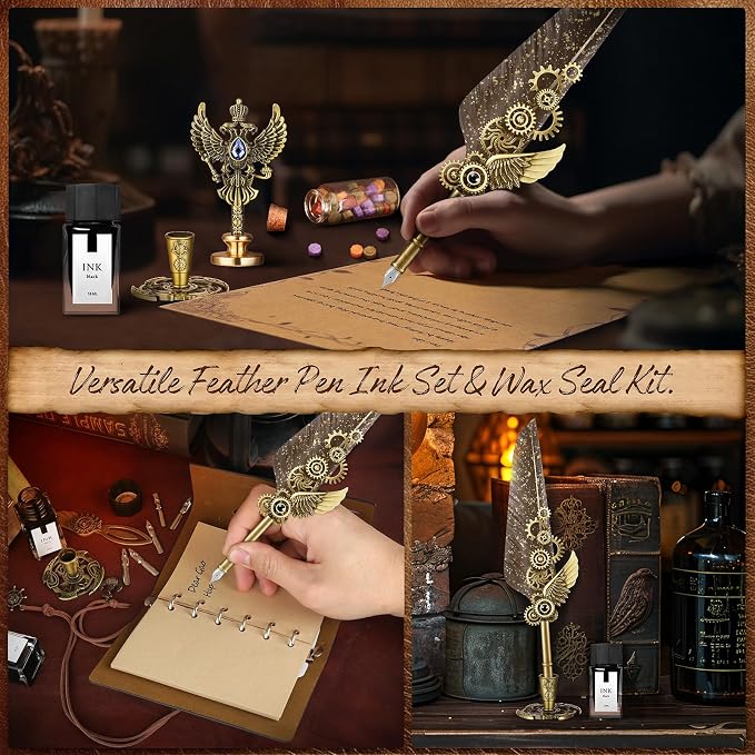 Quill Pen and Ink Set, Calligraphy Pen Set - Image 6