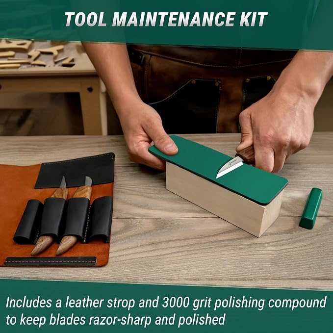 BeaverCraft Wood Carving Knife Set Deluxe S15X - Image 8