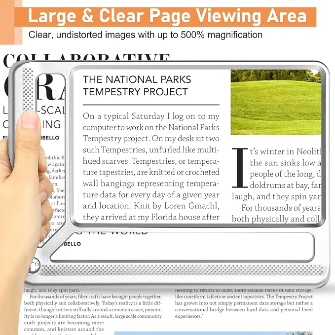 AKKYCVS 5X Full Page Magnifying Glass - Image 2