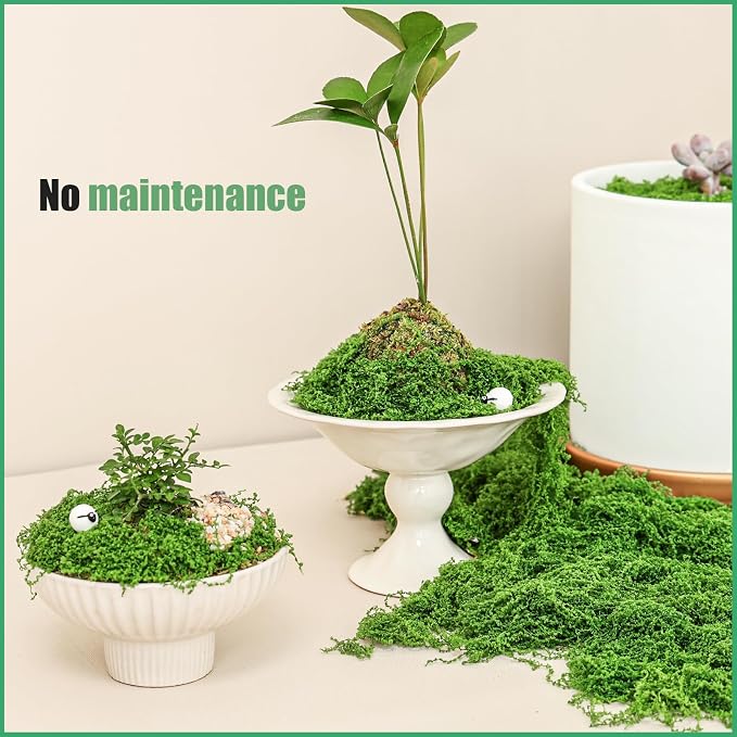 14.1oz Fake Moss for Crafts, Fairy Garden Accessories, Decorative Grass for - Image 4