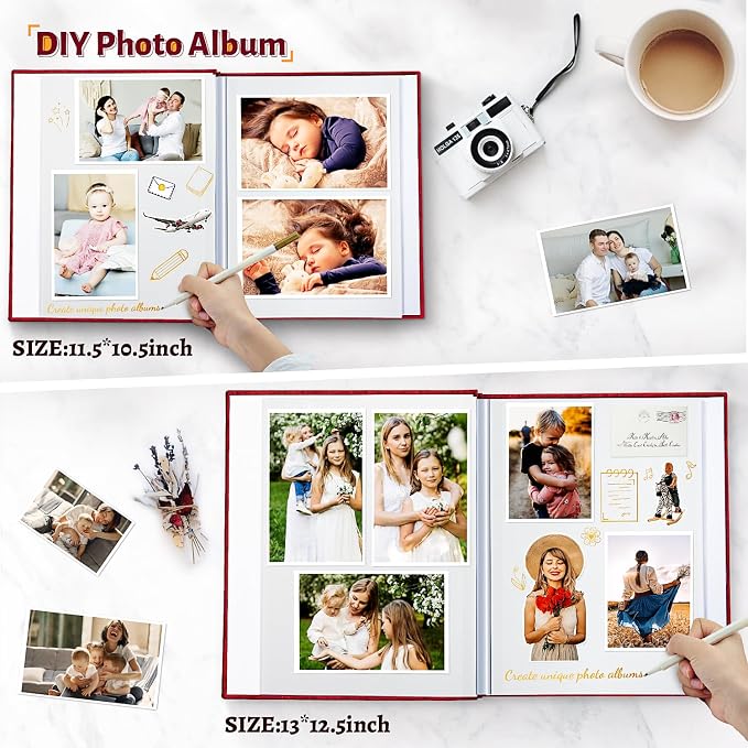 Artfeel Photo Album Self Adhesive Scrapbook, 60 Pages Large Photo Book - Image 3