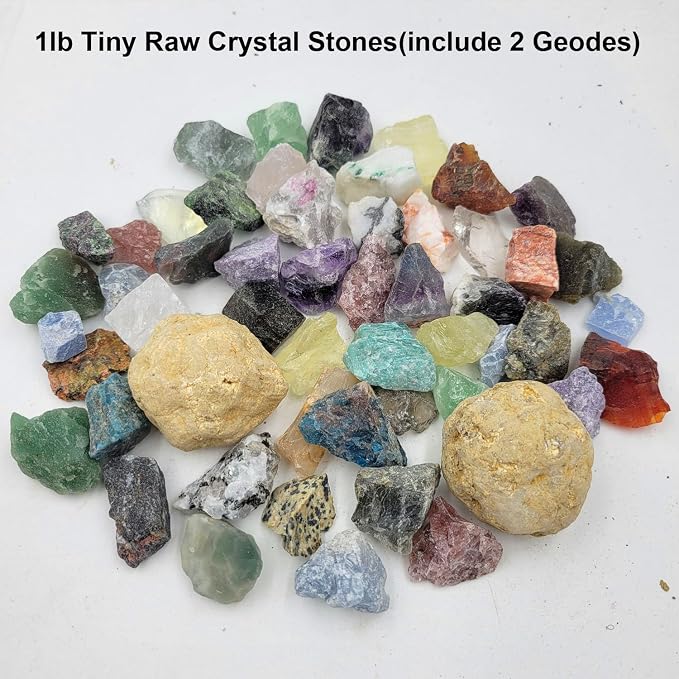 450 Pieces Rocks Collections for Kids, 40+ Kinds Gemstones and Crystals Set - Image 2