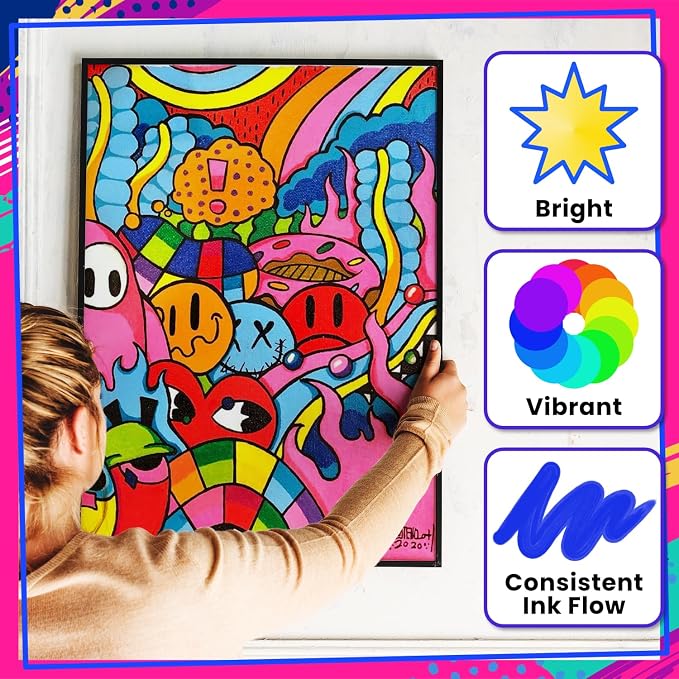 Chalkola 20 Dual Tip Acrylic Paint Markers - Image 6
