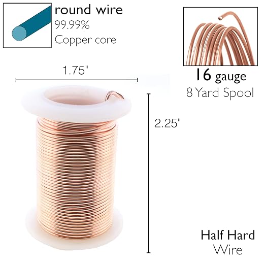 The Beadsmith Wire Elements 16-Gauge Lacquered Tarnish-Resistant Copper Wire - Image 4