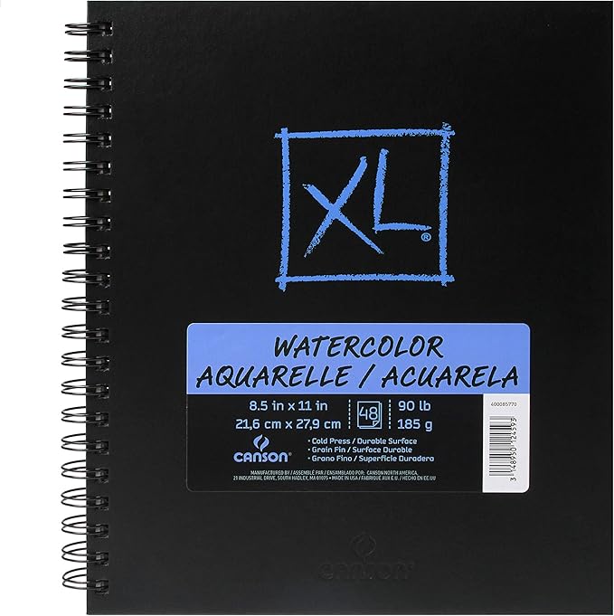 Canson XL Series Art Book Watercolor, Midweight White Paper, Side Wire Binding by Unknown