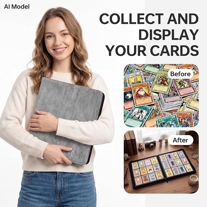 Card Binder 12 Pocket, Premium 720 Double Sided Pocket Collection Binder - Image 7