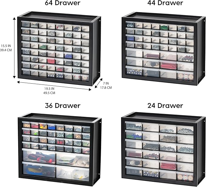 IRIS USA 64-Drawer Screw Organizer, Made in USA, Storage Chest - Image 4