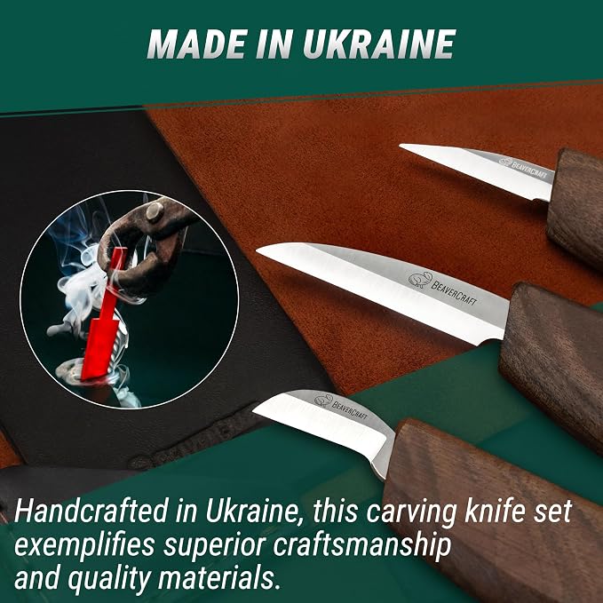 BeaverCraft Wood Carving Knife Set Deluxe S15X - Image 5