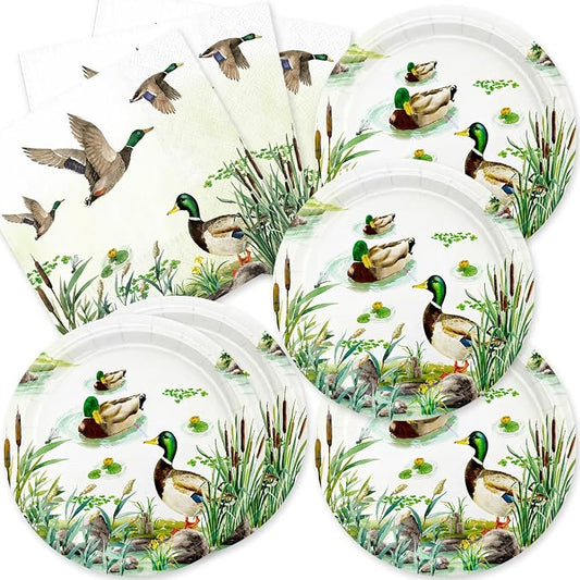 40Pcs One Lucky Duck Birthday Party Decorations, Mallard Duck Hunting or Baby by Unknown