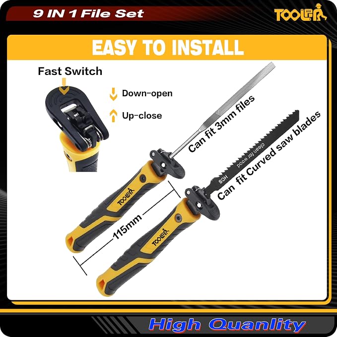 TOOLAN: 8-In-1 Needle File & Saw Set - Image 2