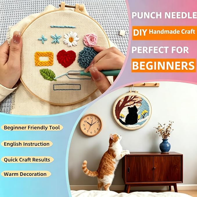 DIY Punch Needle Kits Cute Cartoon Brown Chihuahua Dog - Image 3