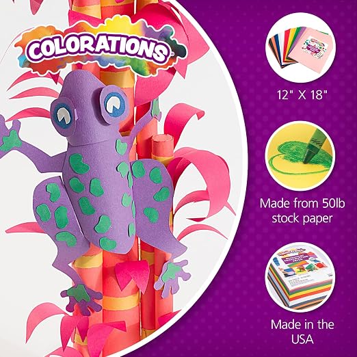 Colorations 12" x 18" Mediumweight Brown Construction Paper - Image 4