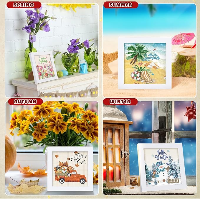 Trandraft 13 Pcs Summer Interchangeable Seasonal Diamond Art Kits - Image 2