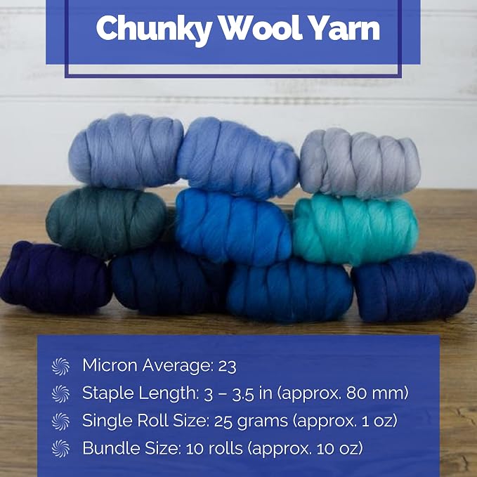 Revolution Fibers | Mixed Merino Wool Variety Pack | Perfect Wool Roving - Image 3