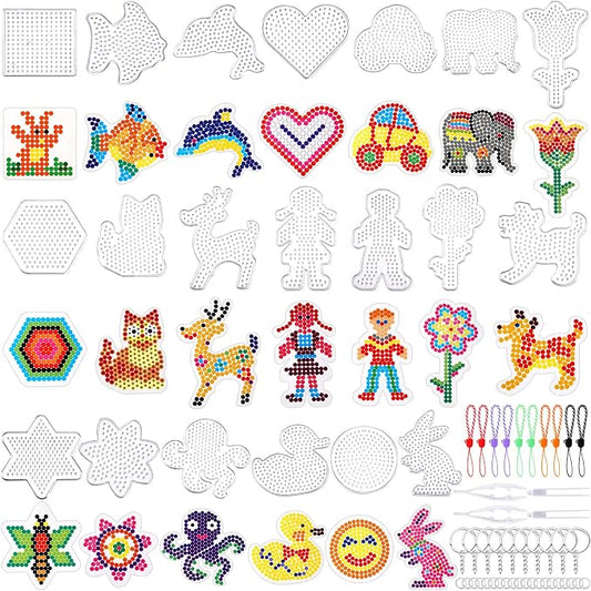 20 Pieces 5mm Fuse Beads Pegboards Clear Animal Shape Plastic Pegboards Craft by AUGSUN