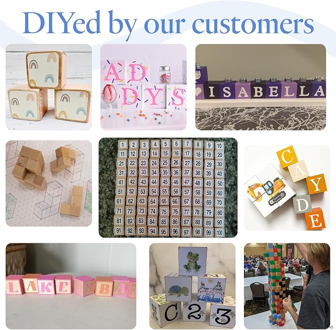 DIY Wood Cubes 2-inch, Wooden Blocks - Image 7
