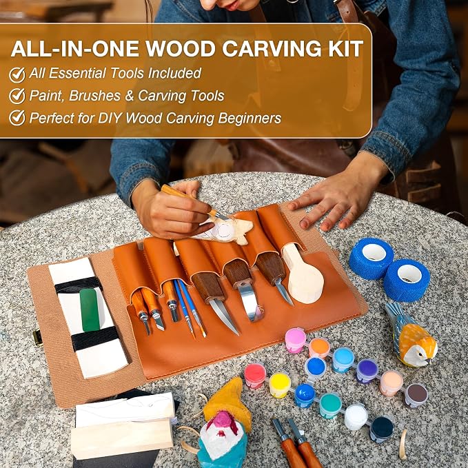Wood Carving Kit, Wood Whittling Kit - Image 2