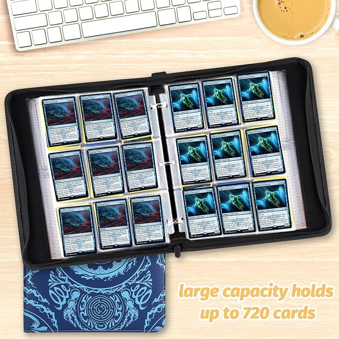9-Pocket Card Binder for MTG, 720 Double Sided Pocket PU Trading Collection - Image 5
