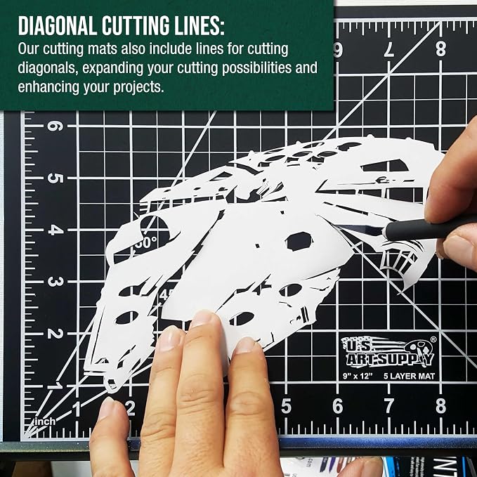 U.S. Art Supply 9" x 12" Self-Healing Cutting Mat 5-Ply - Image 4