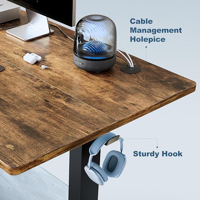 DUMOS 63 Inch Electric Standing Desk Height Adjustable, Sit to Stand Computer - Image 7