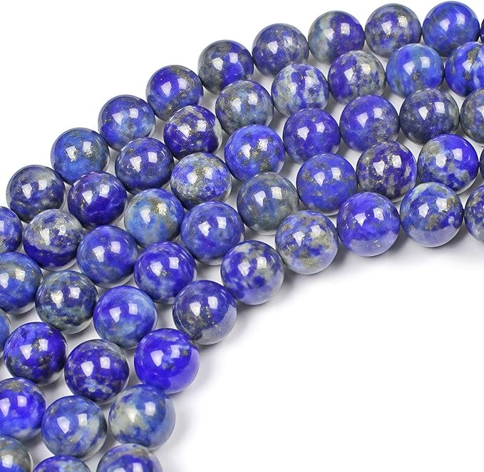 MJDCB Natural Lapis Lazuli Gemstone Loose Beads Round 10mm Energy Stone Healing - Image 5