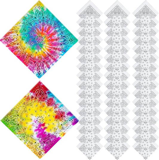 Bonuci 20/50/80/120 Pieces White Bandana Bulk by Bonuci