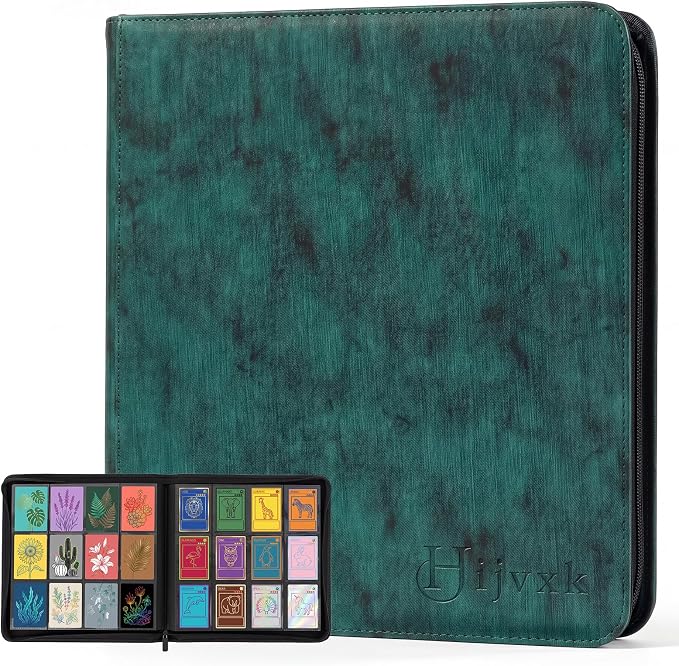 Card Binder 12 Pocket, Premium 720 Double Sided Pocket Collection Binder by Hijvxk