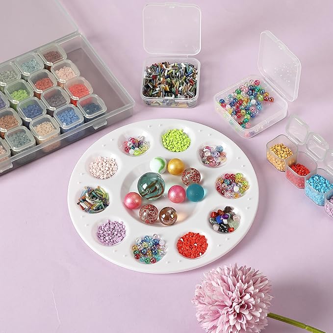 Mr. Pen- Round Paint Tray Palettes, 8 Pack | Plastic White Palettes - Image 3