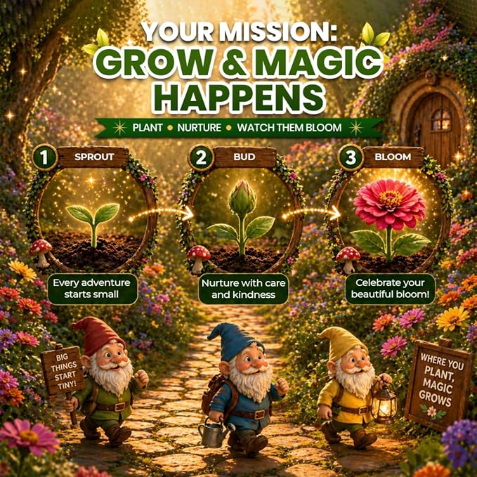 Gnome Garden Seed Kit | 5 Flower Varieties - Image 2