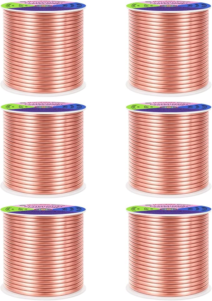Mandala Crafts 13 Gauge Rose Gold Tone Combo Anodized Aluminum Craft Wire | 300 - Image 2