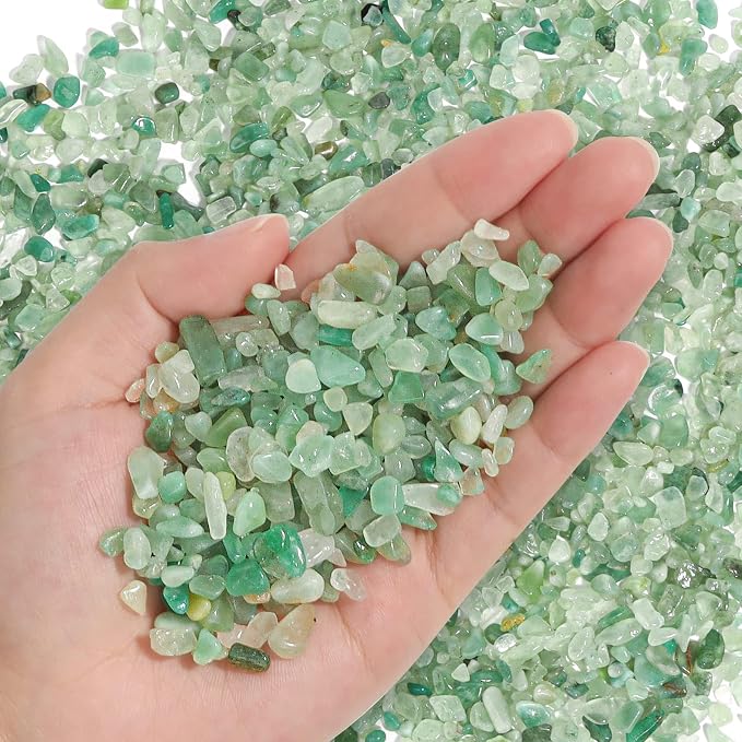 T4U Crystal Chips Stone Crushed Quartz Jade Pebbles 1LB by T4U