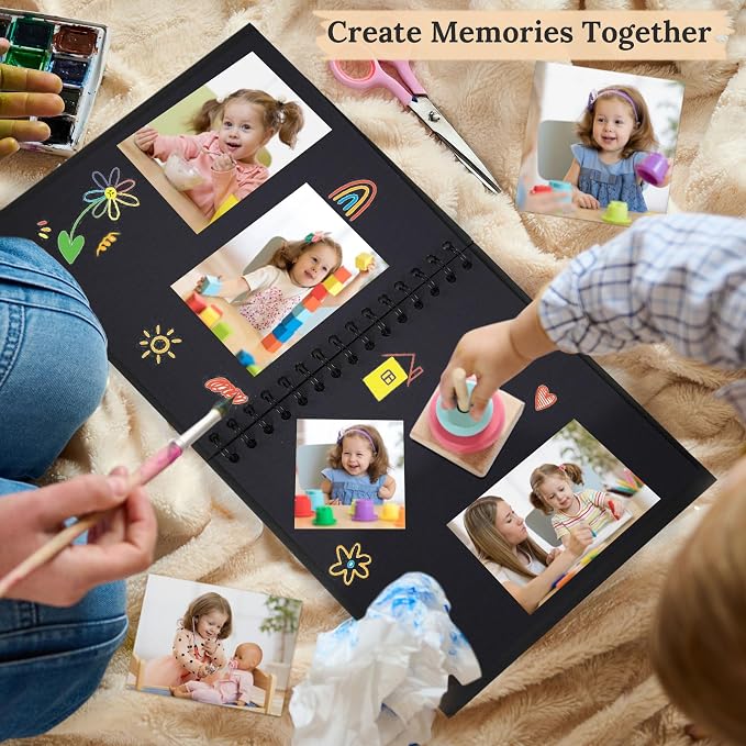 Scrapbook 10x10 Inch DIY Scrapbook Album Hardcover Kraft Paper 40 pages/20 - Image 3