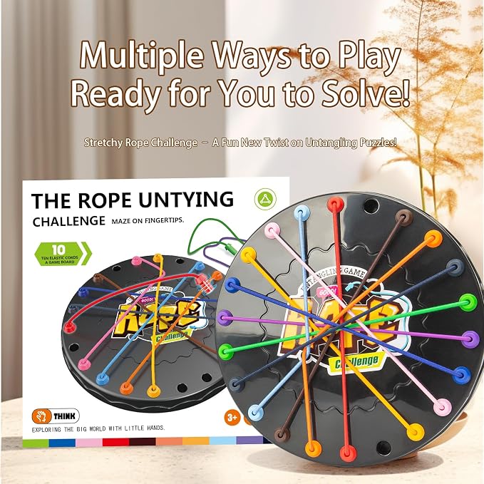 lartoys Rope Untangling Puzzle Game, Mini Travel Size Educational Strategy - Image 5