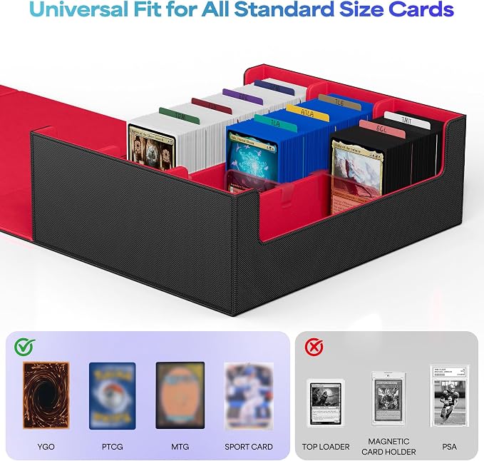 UAONO Trading Card Storage Box, Holds 1800 Sleeved Cards - Image 2