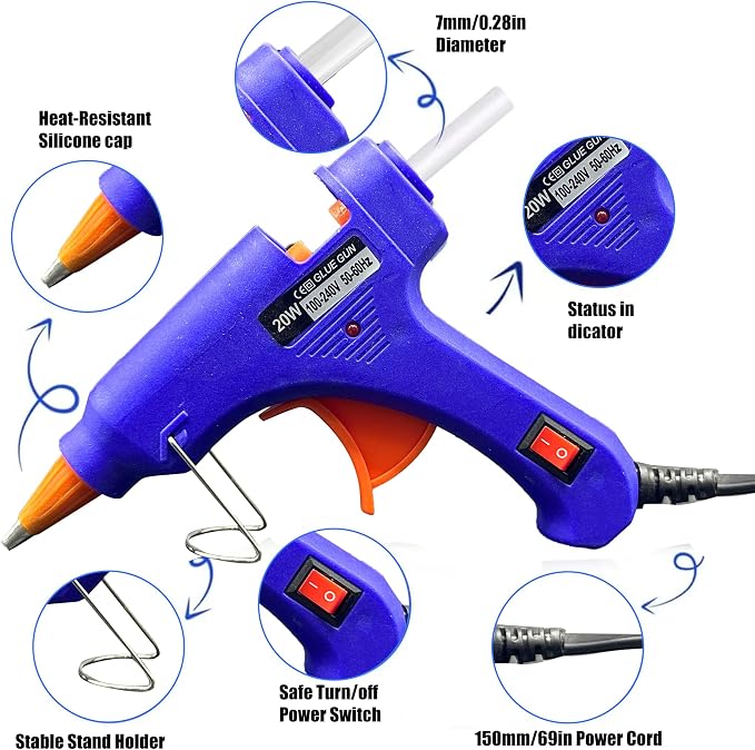 Mini Hot Glue Gun 10pcs Glue Stick Hot Glue Gun Set - Image 2