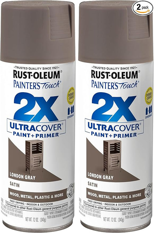 Rust-Oleum 249857 Painter's Touch 2X Ultra Cover Spray Paint, 12 oz, Satin by Rust-Oleum