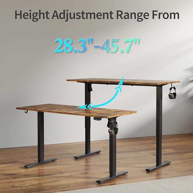 Agilestic Electric Standing Desk, 60 x 24 Inches Height Adjustable Desk - Image 8