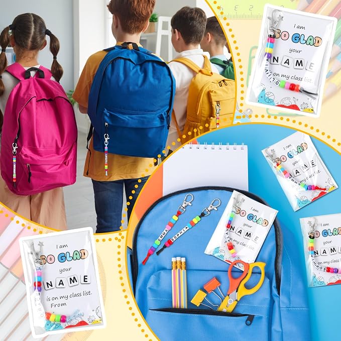 Suncalla 984 Pcs 24 Set Back to School Keychain Making Kit DIY Bead Craft | - Image 7