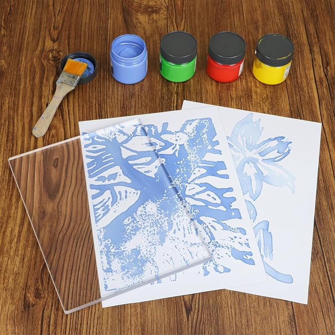QWORK Monoprinting Print Plate, 6 Pack 8" X 10" Gel Plate, A4 Art Plate - Image 2