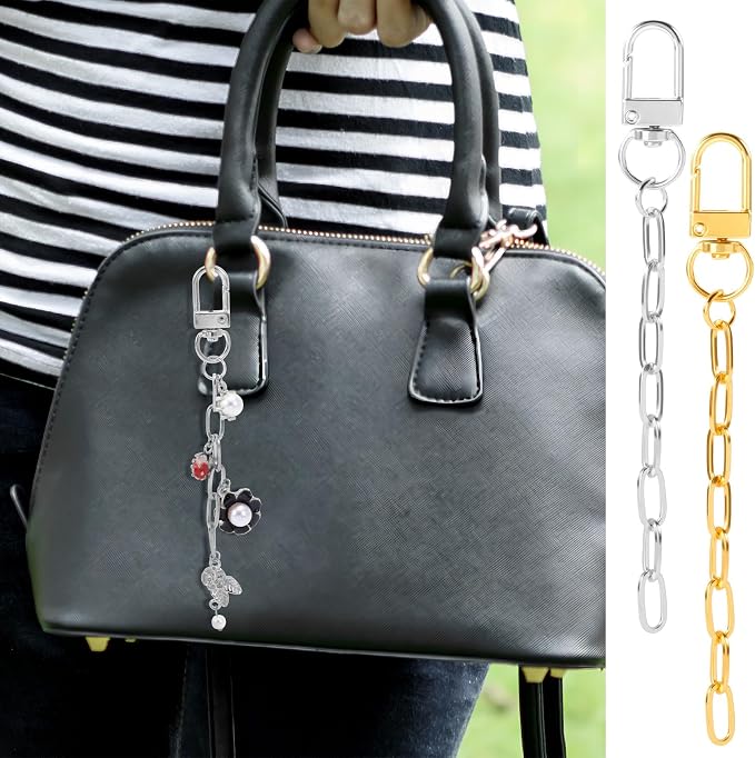 Hzopcw 20pcs Keychain Making Kit, Key Ring Swivel Snap Hook Chains, Extender - Image 5