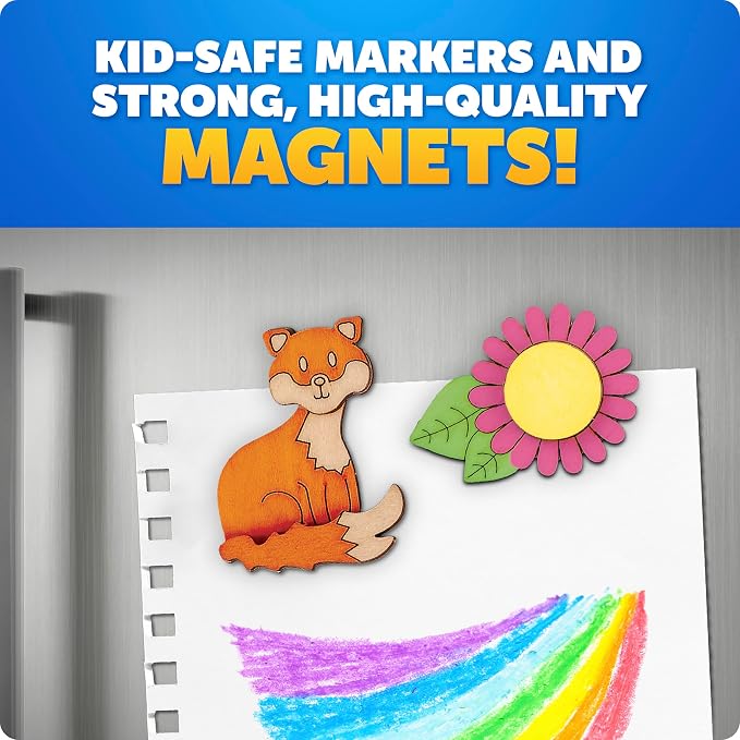 Blue Marble Wooden Magnet Craft Kit - Image 4