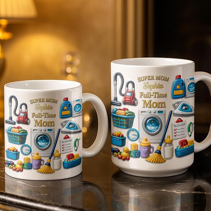 Personalized Mom Mug Gift, Mother Life Coffee Cup - Image 6